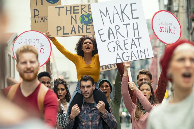 Climate change protest